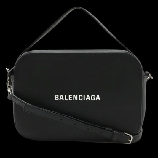 Black Leather Balenciaga Handbag