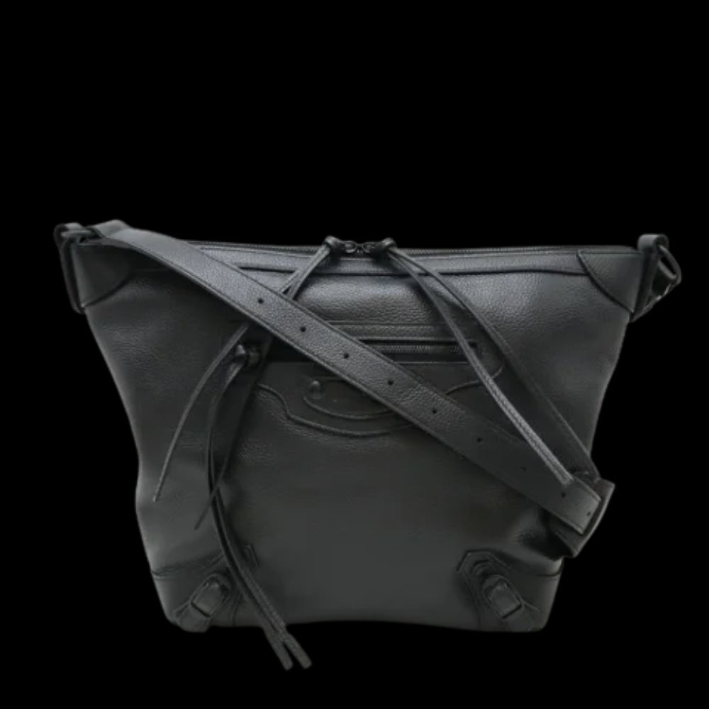 Black Leather Balenciaga Shoulder Bag