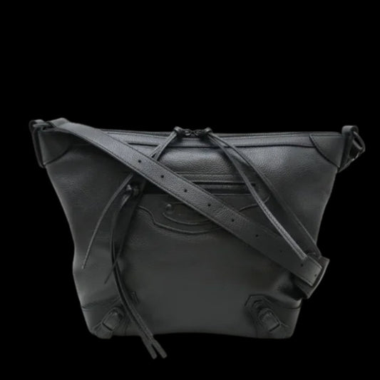 Black Leather Balenciaga Shoulder Bag