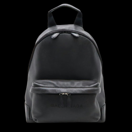 Black Leather Balenciaga Backpack