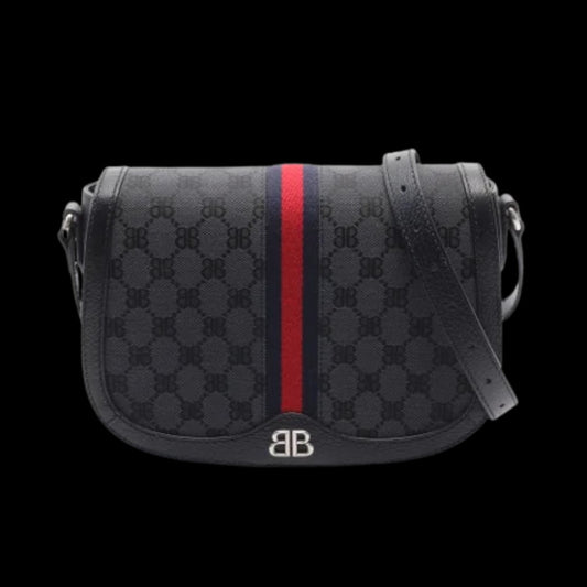 Black Leather Balenciaga Shoulder Bag