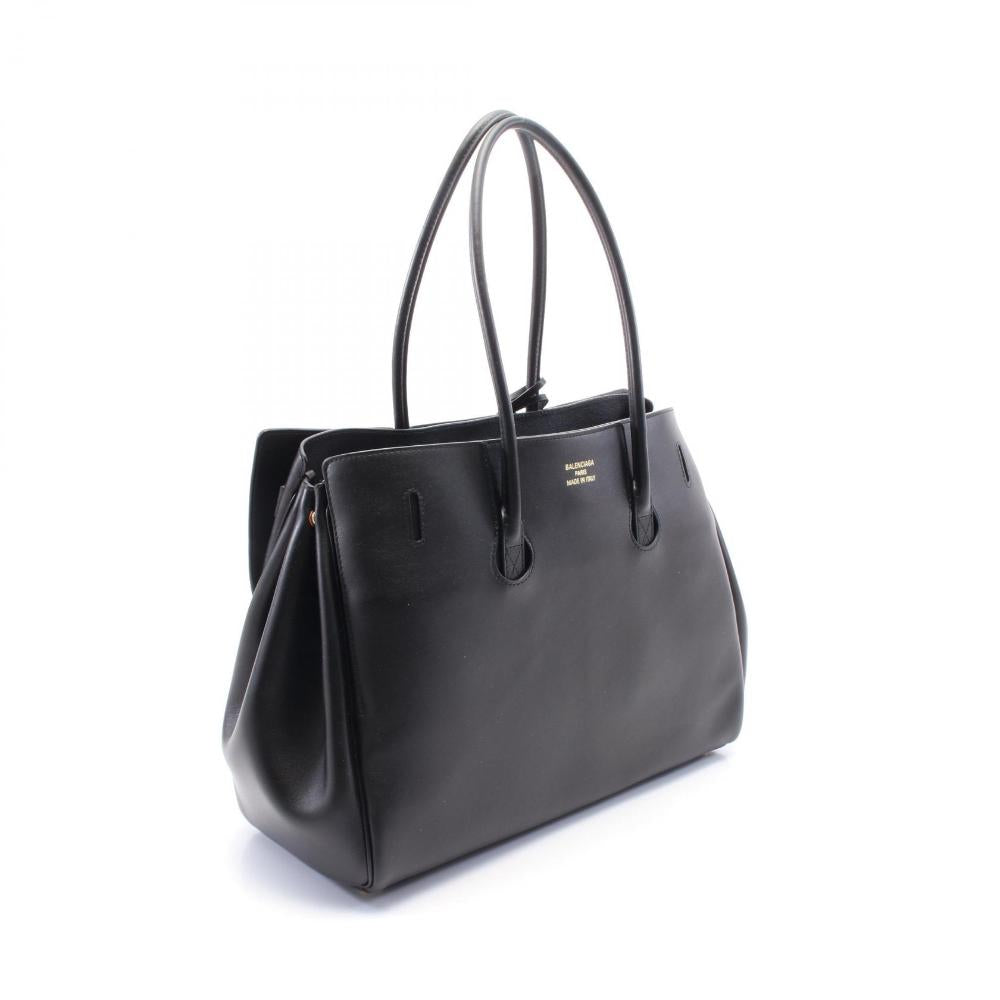 Black Leather Balenciaga Tote