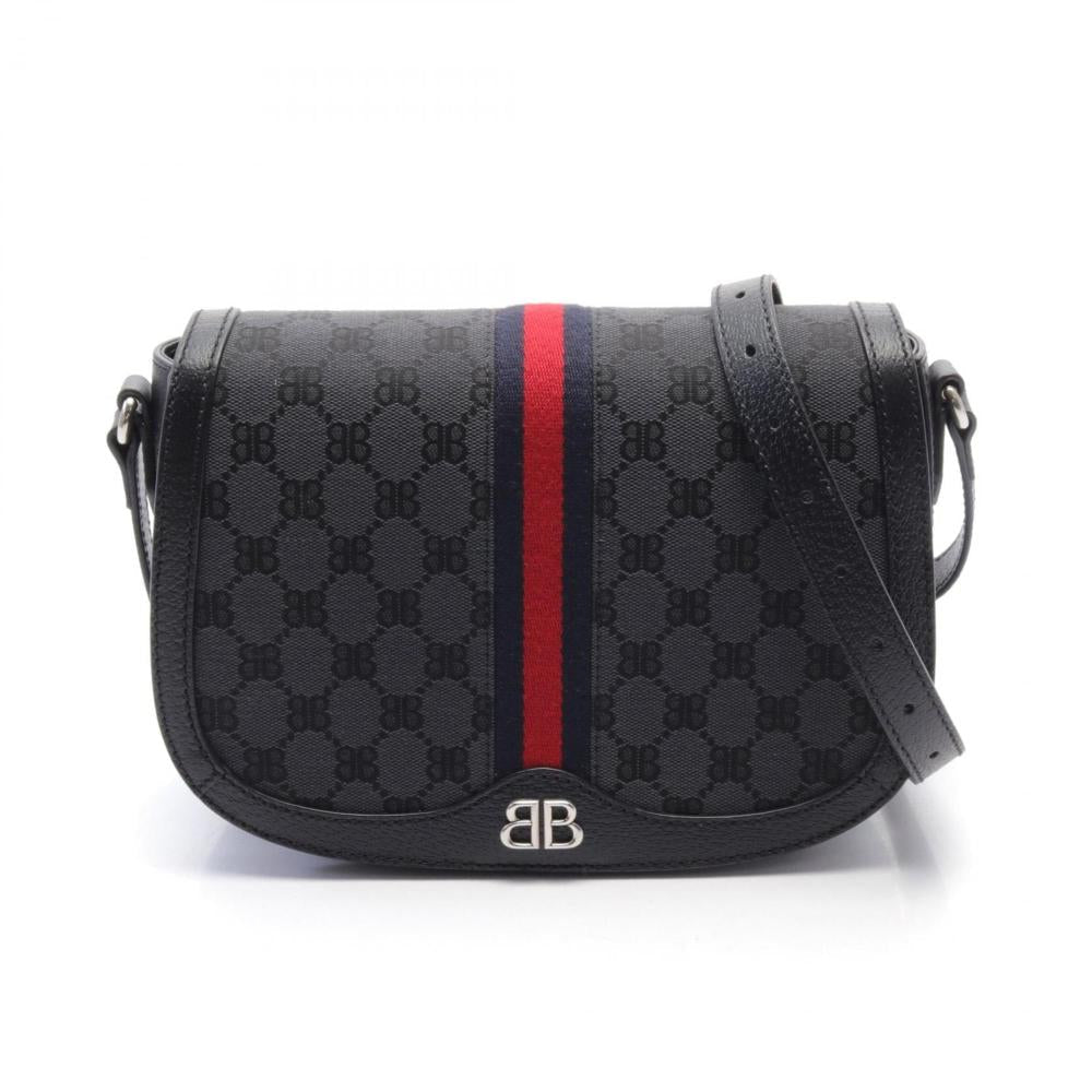Black Leather Balenciaga Shoulder Bag