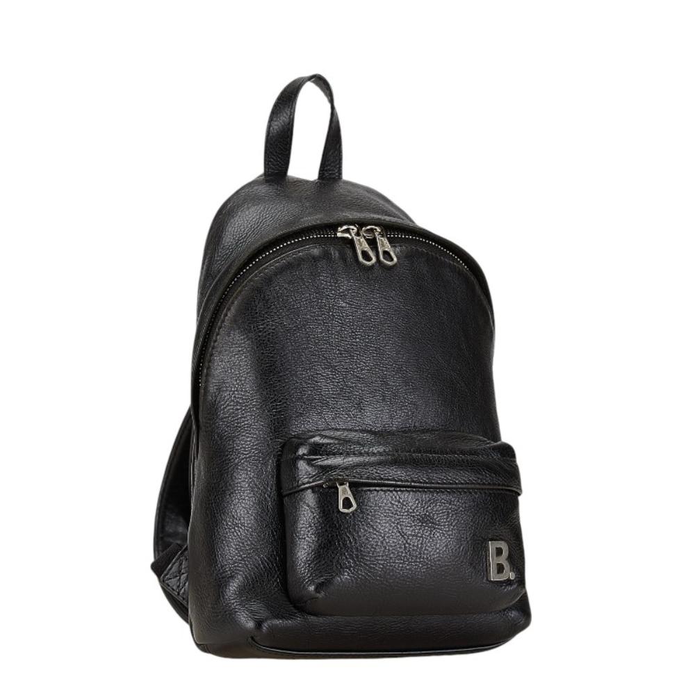 Black Leather Balenciaga Backpack