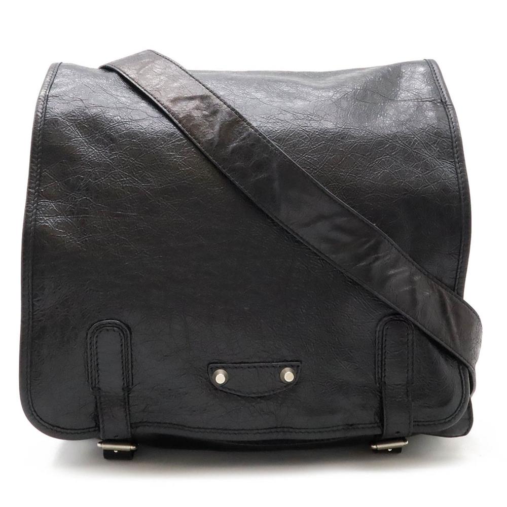 Black Leather Balenciaga Shoulder Bag