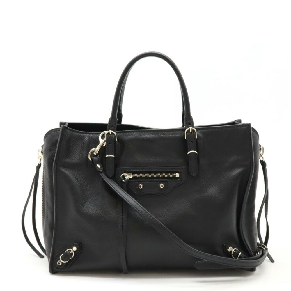 Black Leather Balenciaga Shoulder Bag