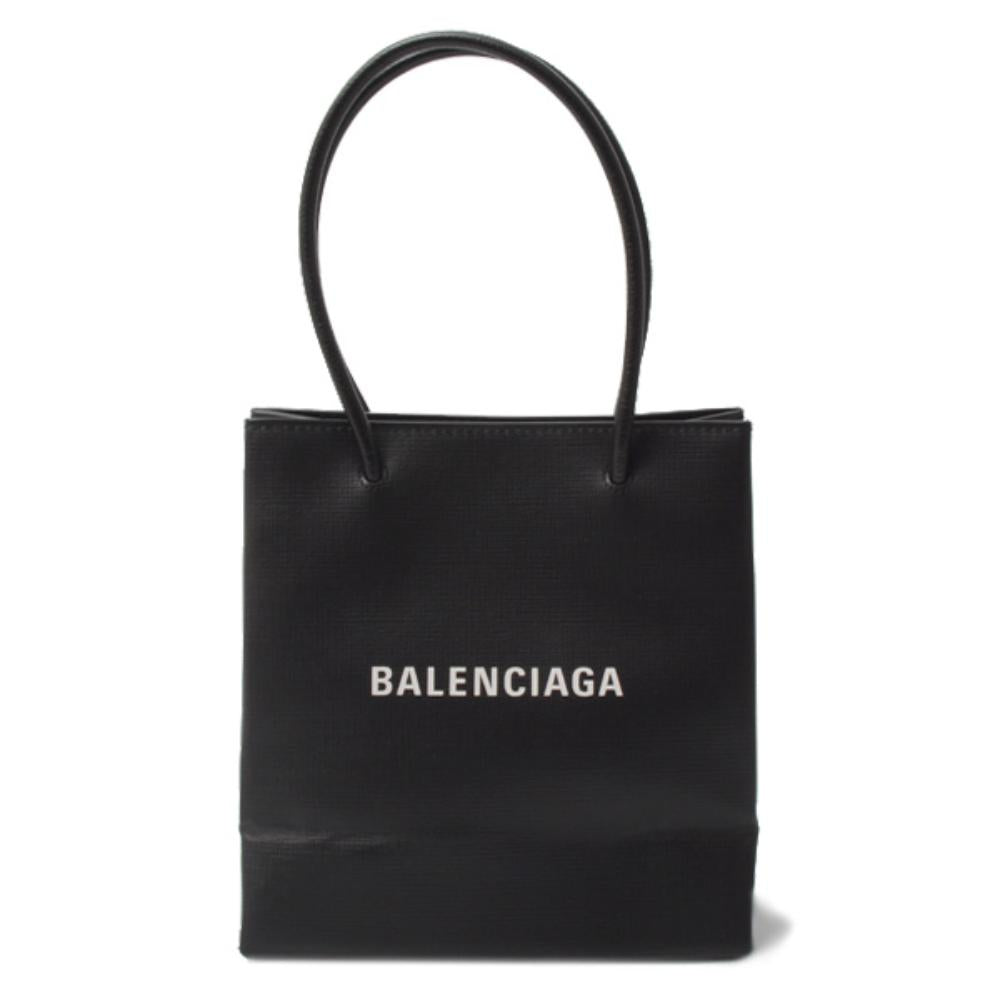 Black Leather Balenciaga Tote