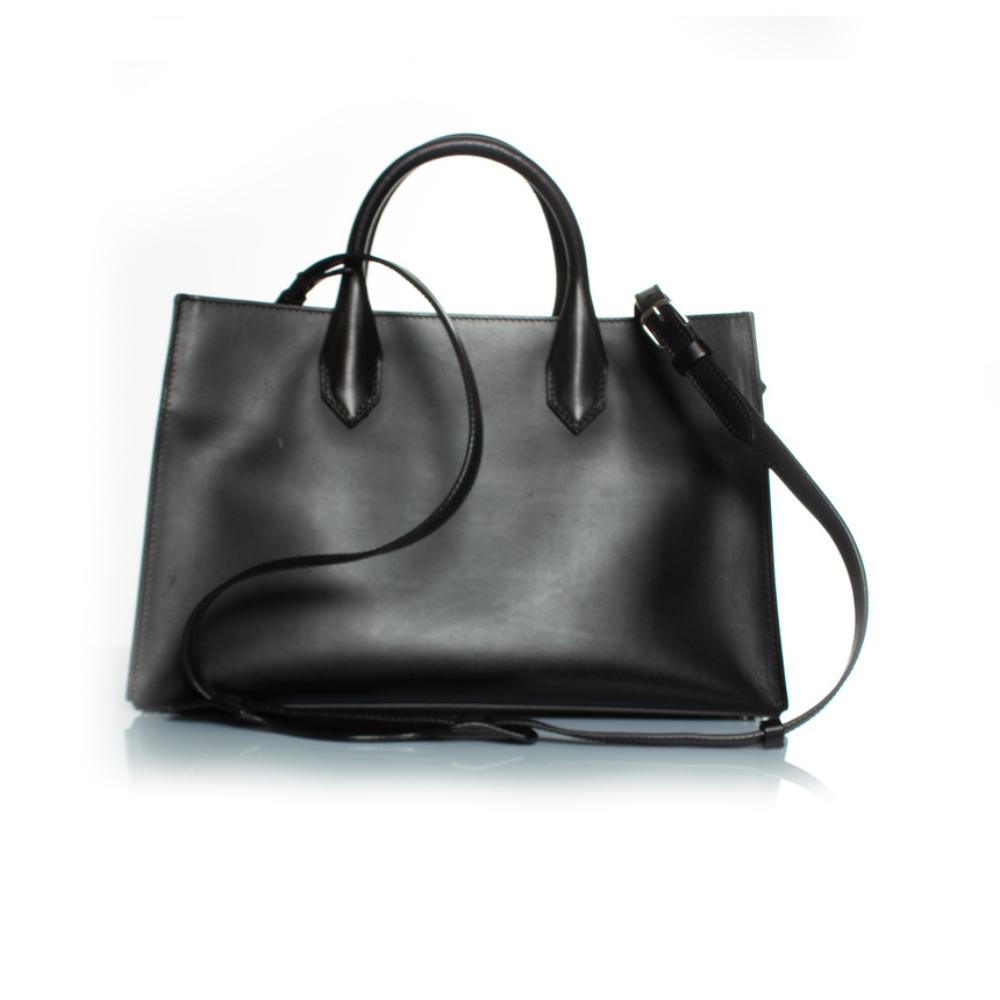 Black Leather Balenciaga Tote