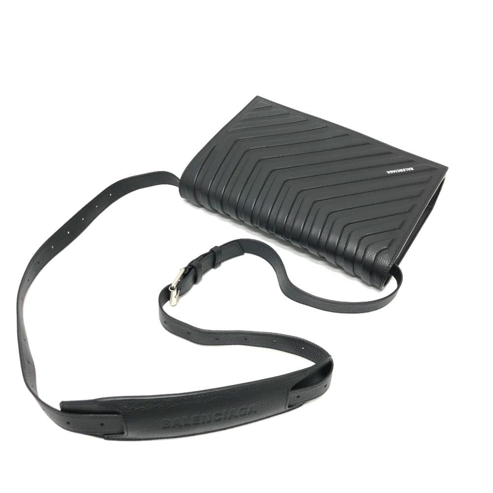 Black Leather Balenciaga Shoulder Bag