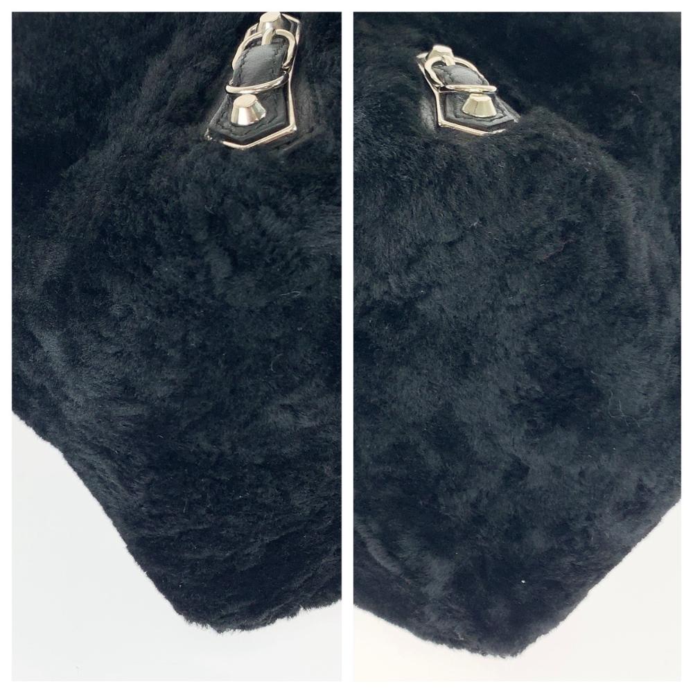Black Leather Balenciaga Tote