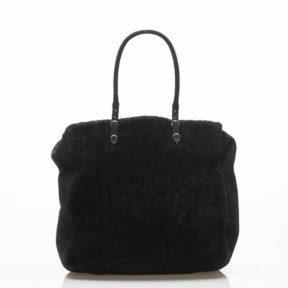 Black Leather Balenciaga Tote