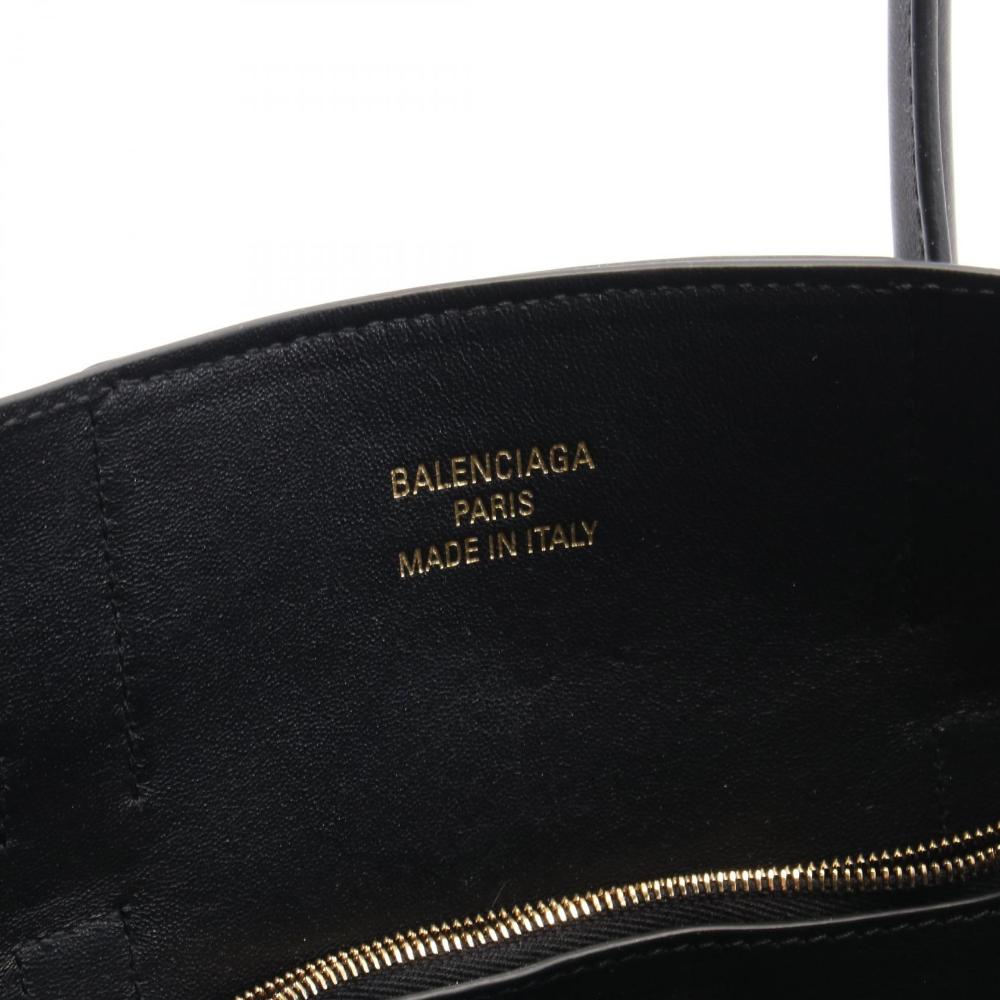 Black Leather Balenciaga Tote