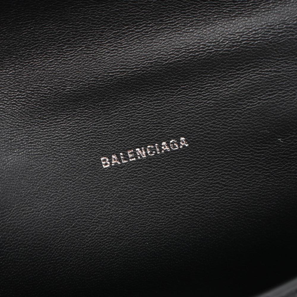 Black Leather Balenciaga Hourglass