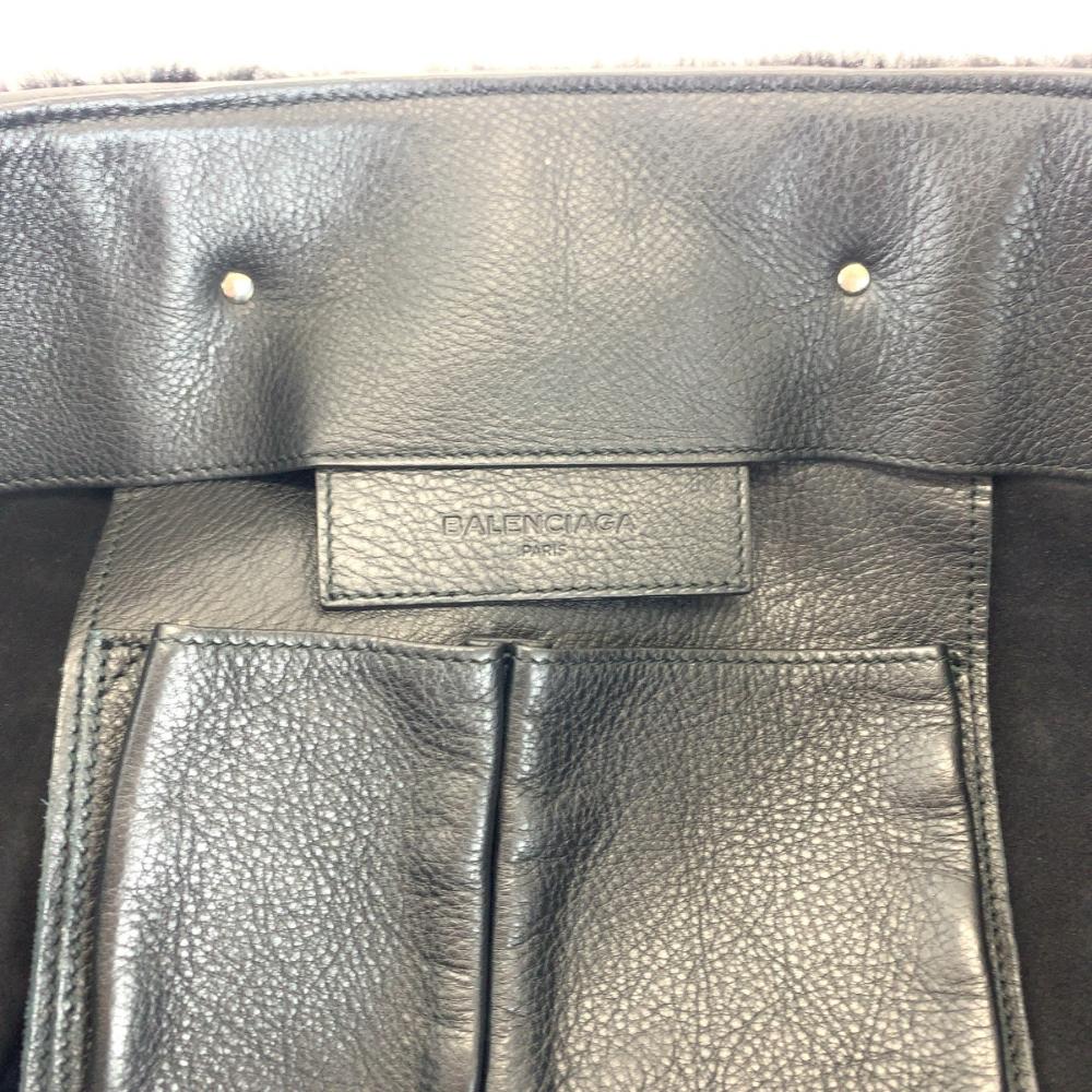 Black Leather Balenciaga Tote