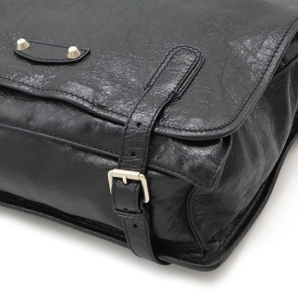 Black Leather Balenciaga Shoulder Bag