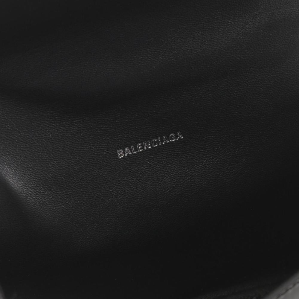 Black Leather Balenciaga Hourglass
