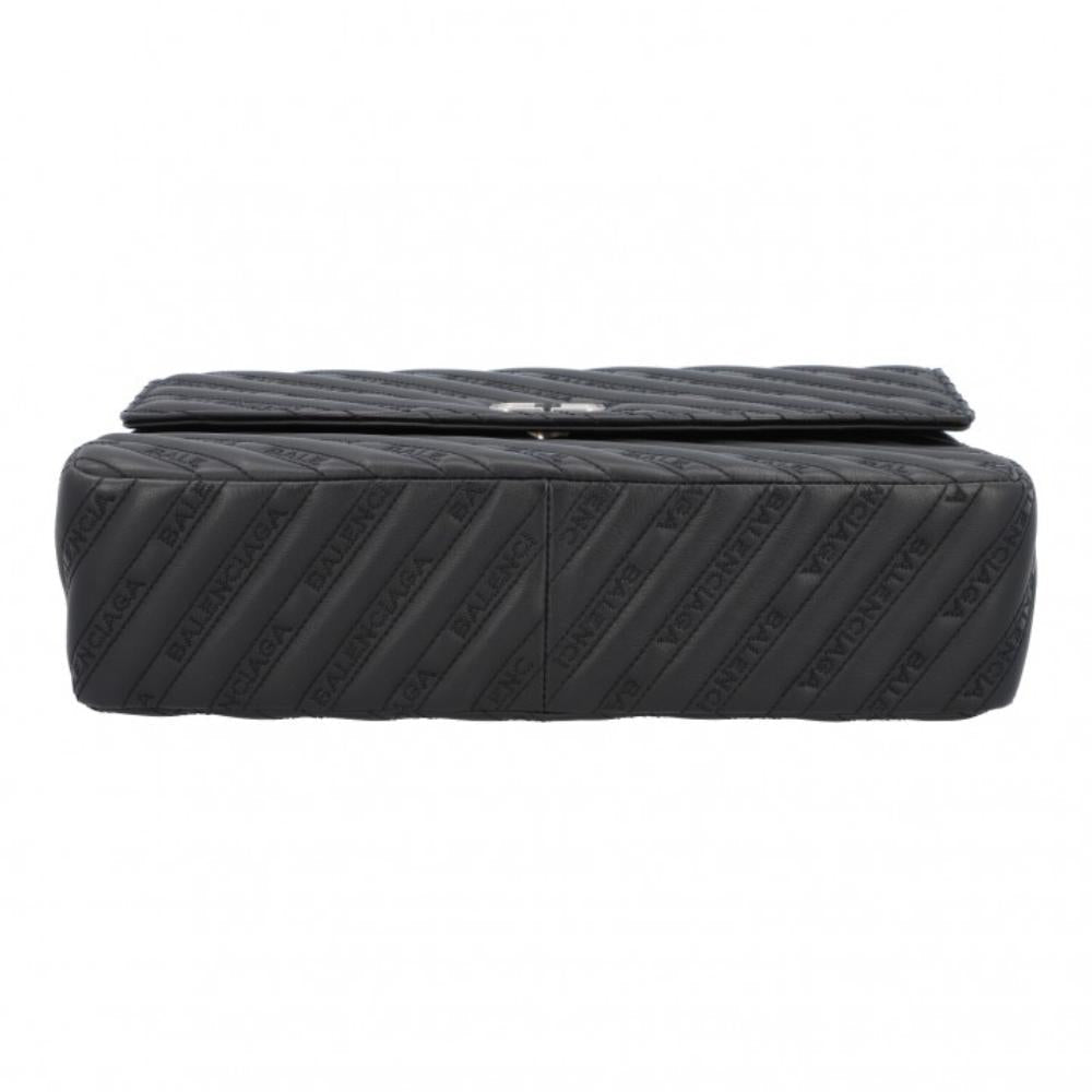 Black Leather Balenciaga Shoulder Bag