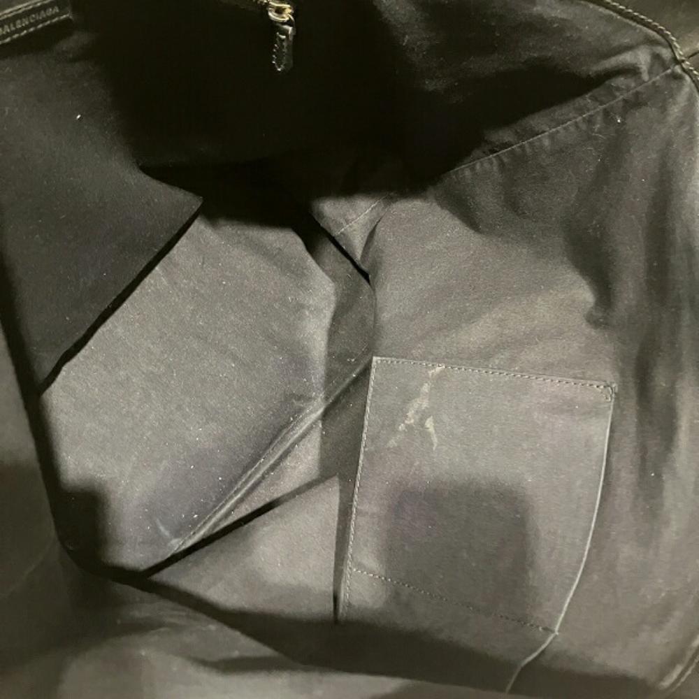 Black Leather Balenciaga Tote
