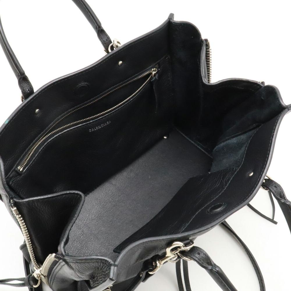 Black Leather Balenciaga Shoulder Bag