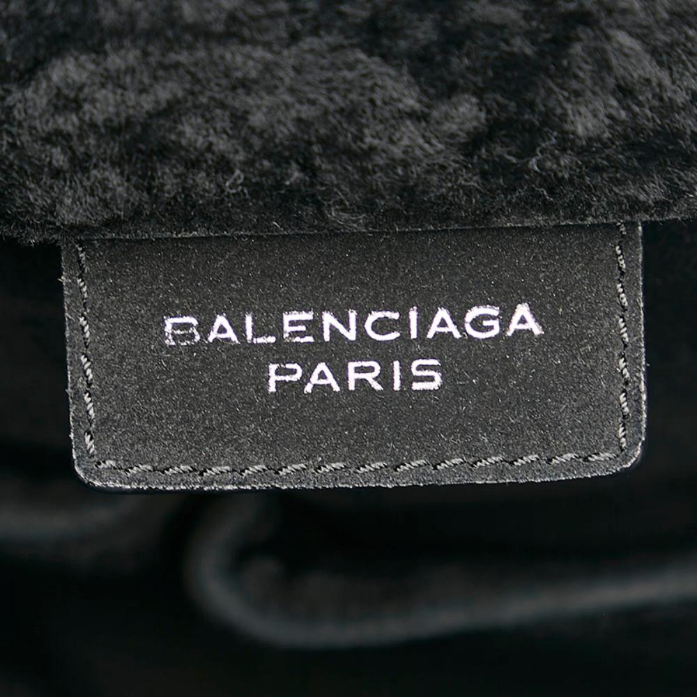 Black Leather Balenciaga Tote