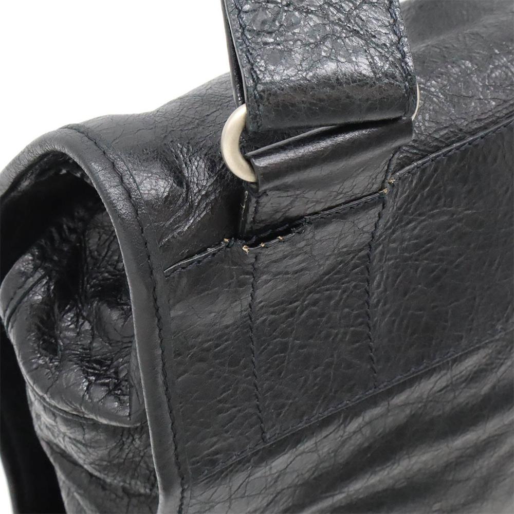 Black Leather Balenciaga Shoulder Bag