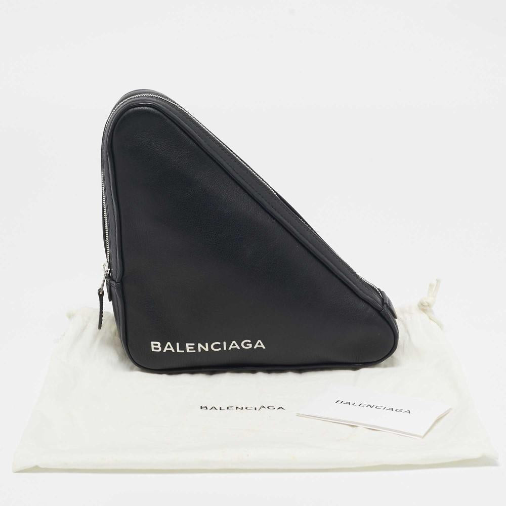 Black Leather Balenciaga Pouch