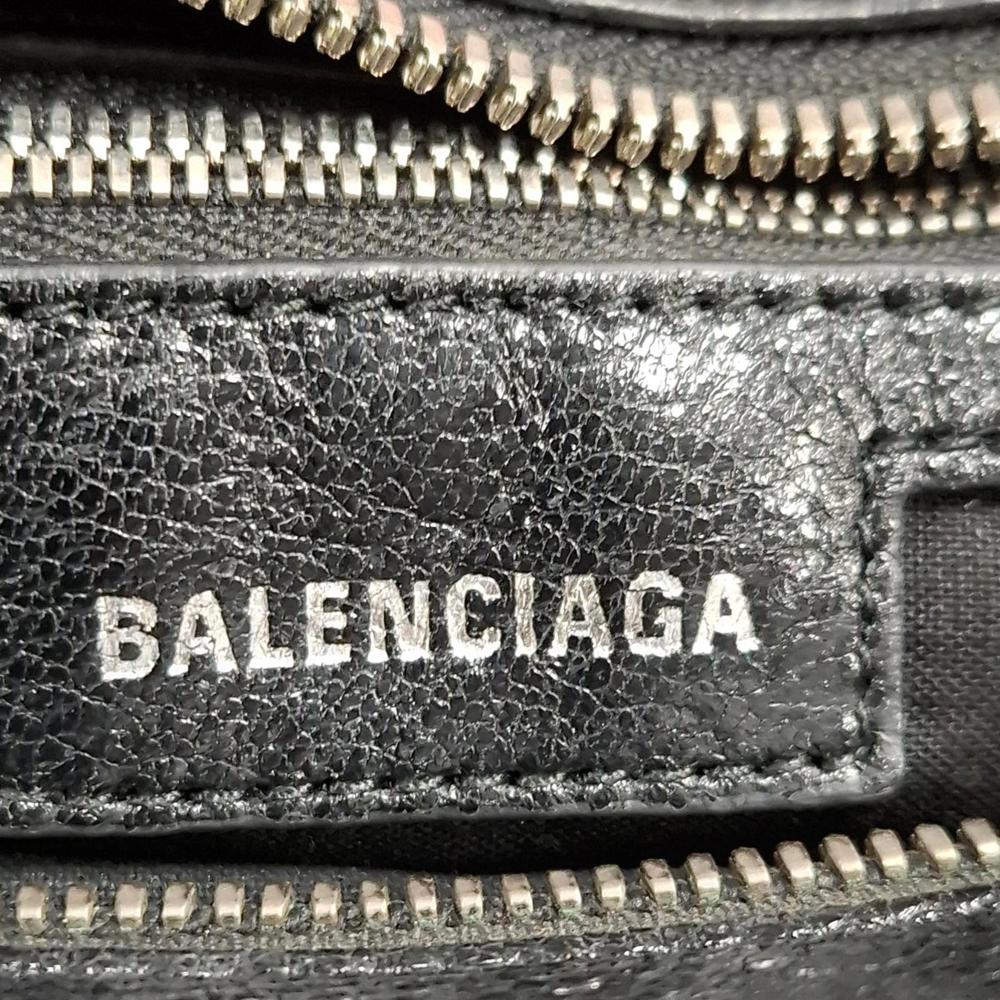 Black Leather Balenciaga Handbag