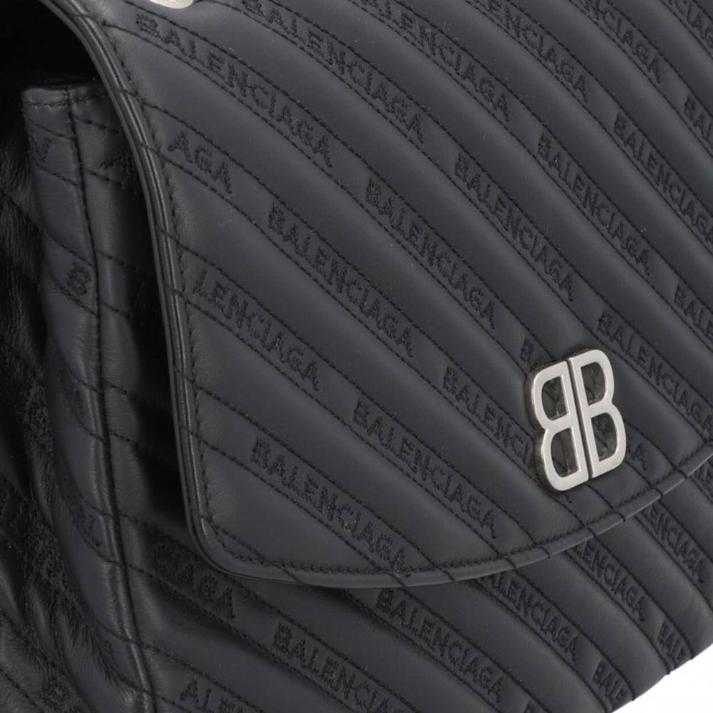 Black Leather Balenciaga Shoulder Bag