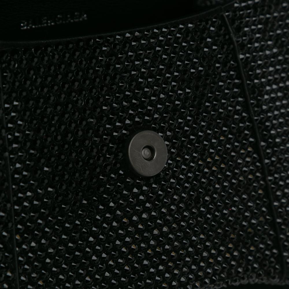 Black Leather Balenciaga Hourglass
