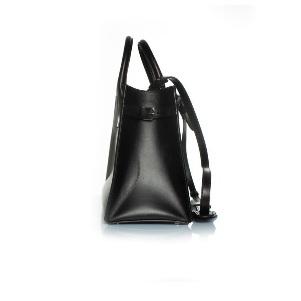 Black Leather Balenciaga Tote