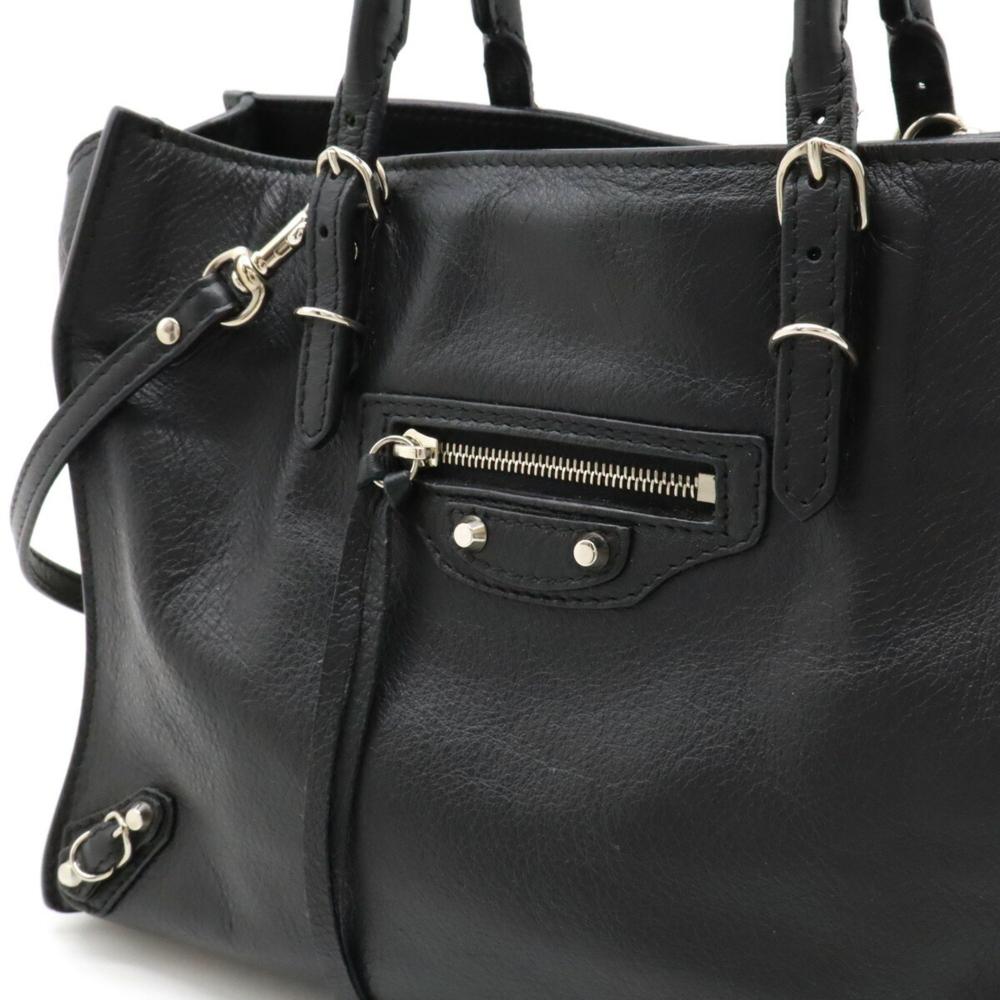 Black Leather Balenciaga Shoulder Bag