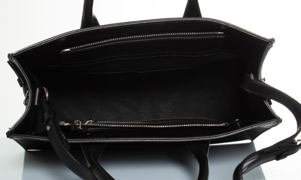 Black Leather Balenciaga Tote