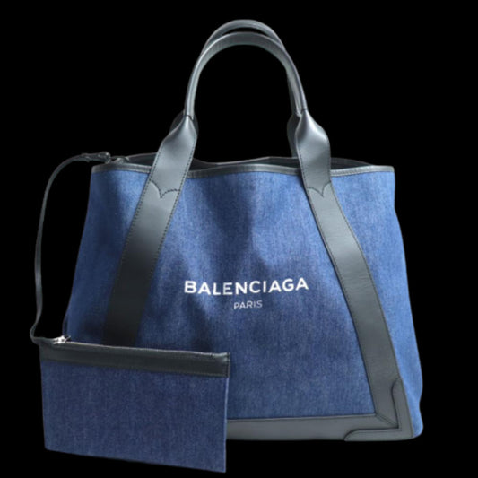 Blue Canvas Balenciaga Cabas