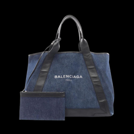 Blue Denim Balenciaga Cabas