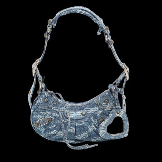 Blue Denim Balenciaga Shoulder Bag