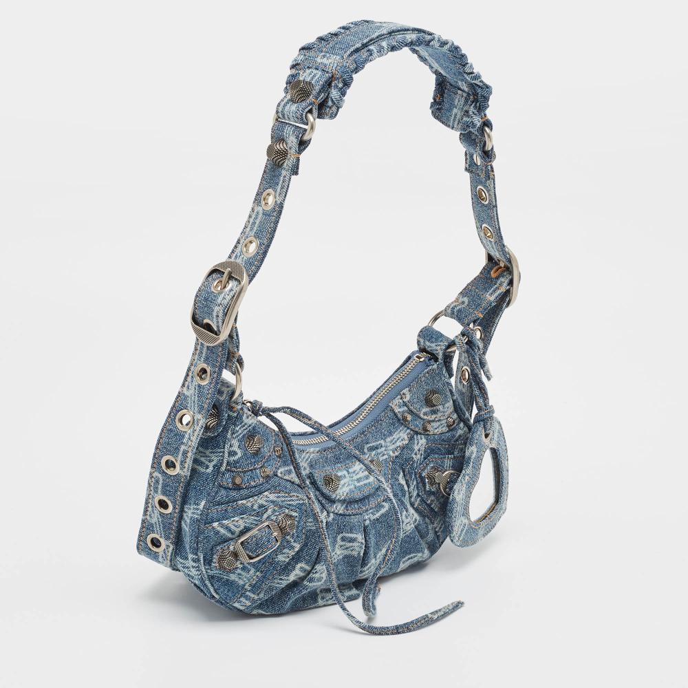 Blue Denim Balenciaga Shoulder Bag