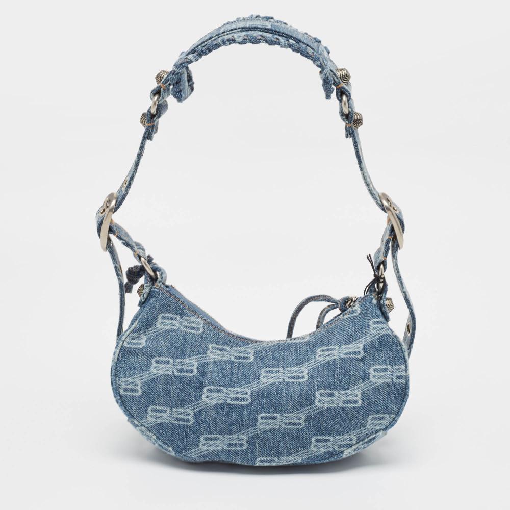 Blue Denim Balenciaga Shoulder Bag