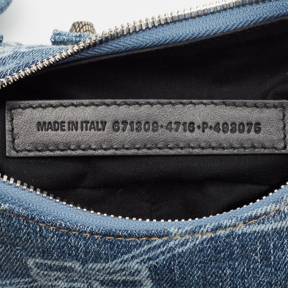 Blue Denim Balenciaga Shoulder Bag