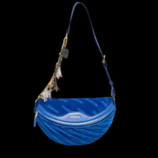 Blue Leather Balenciaga Shoulder Bag
