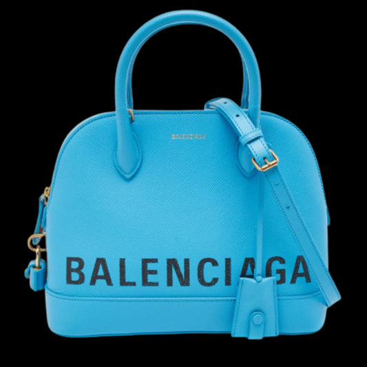 Blue Leather Balenciaga Ville