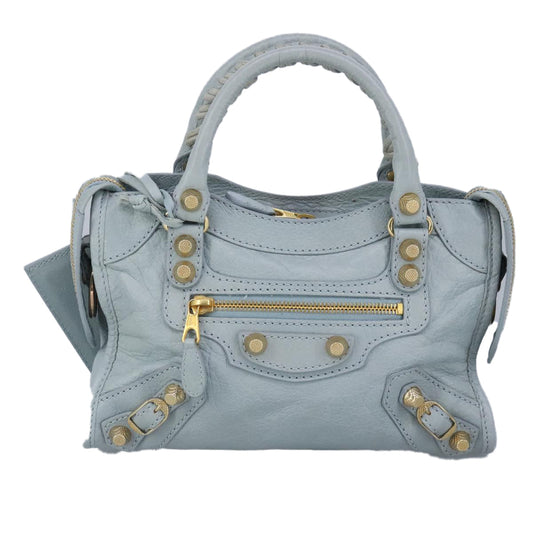 Blue Leather Balenciaga City