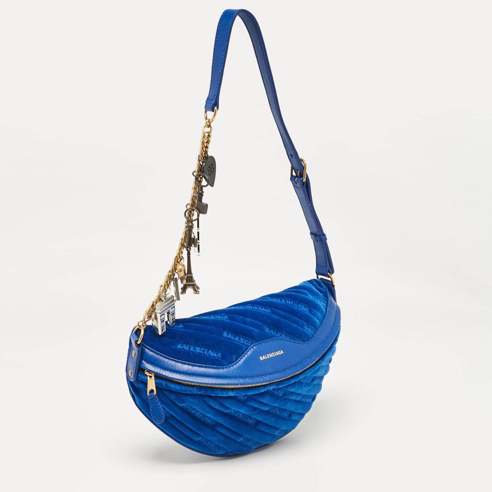 Blue Leather Balenciaga Shoulder Bag