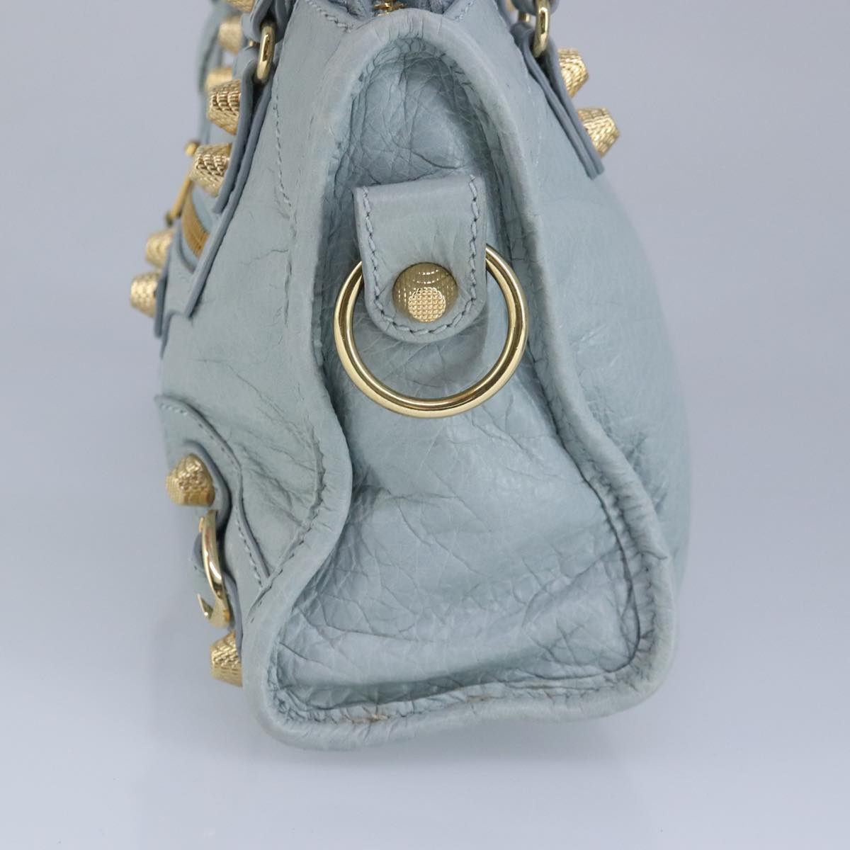 Blue Leather Balenciaga City