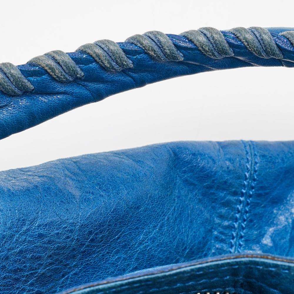 Blue Leather Balenciaga Tote