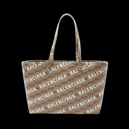 Brown Canvas Balenciaga Shopper