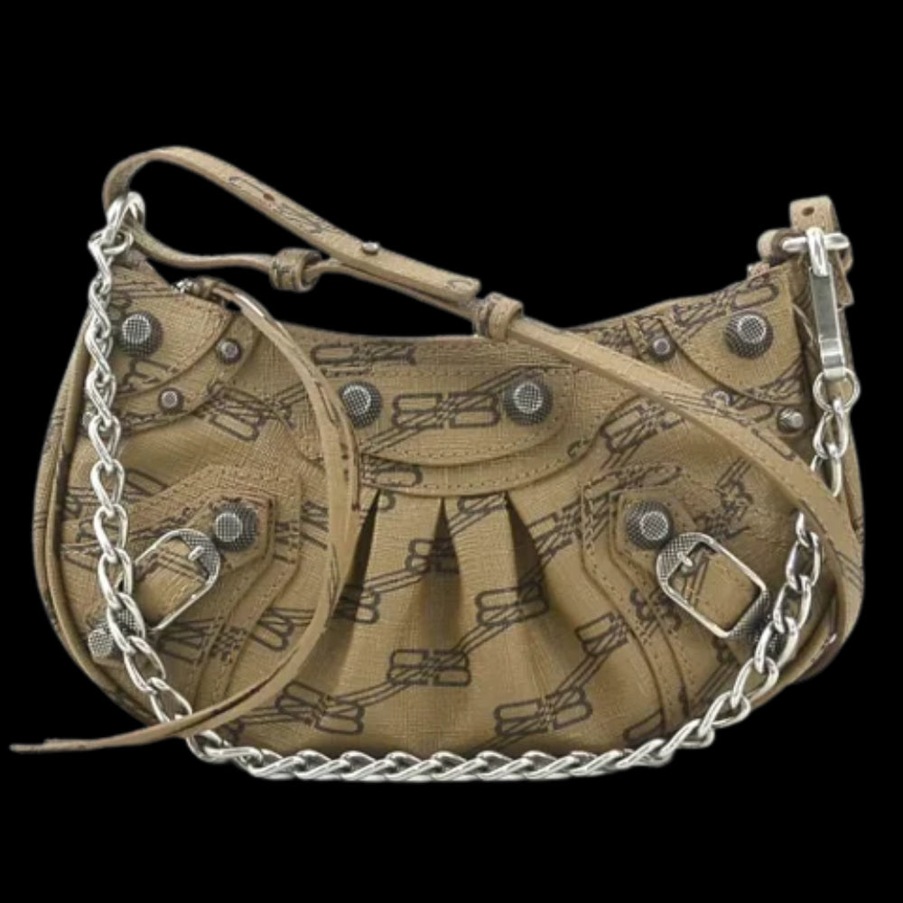 Brown Fabric Balenciaga Shoulder Bag