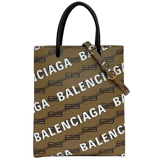 Brown Fabric Balenciaga Shoulder Bag