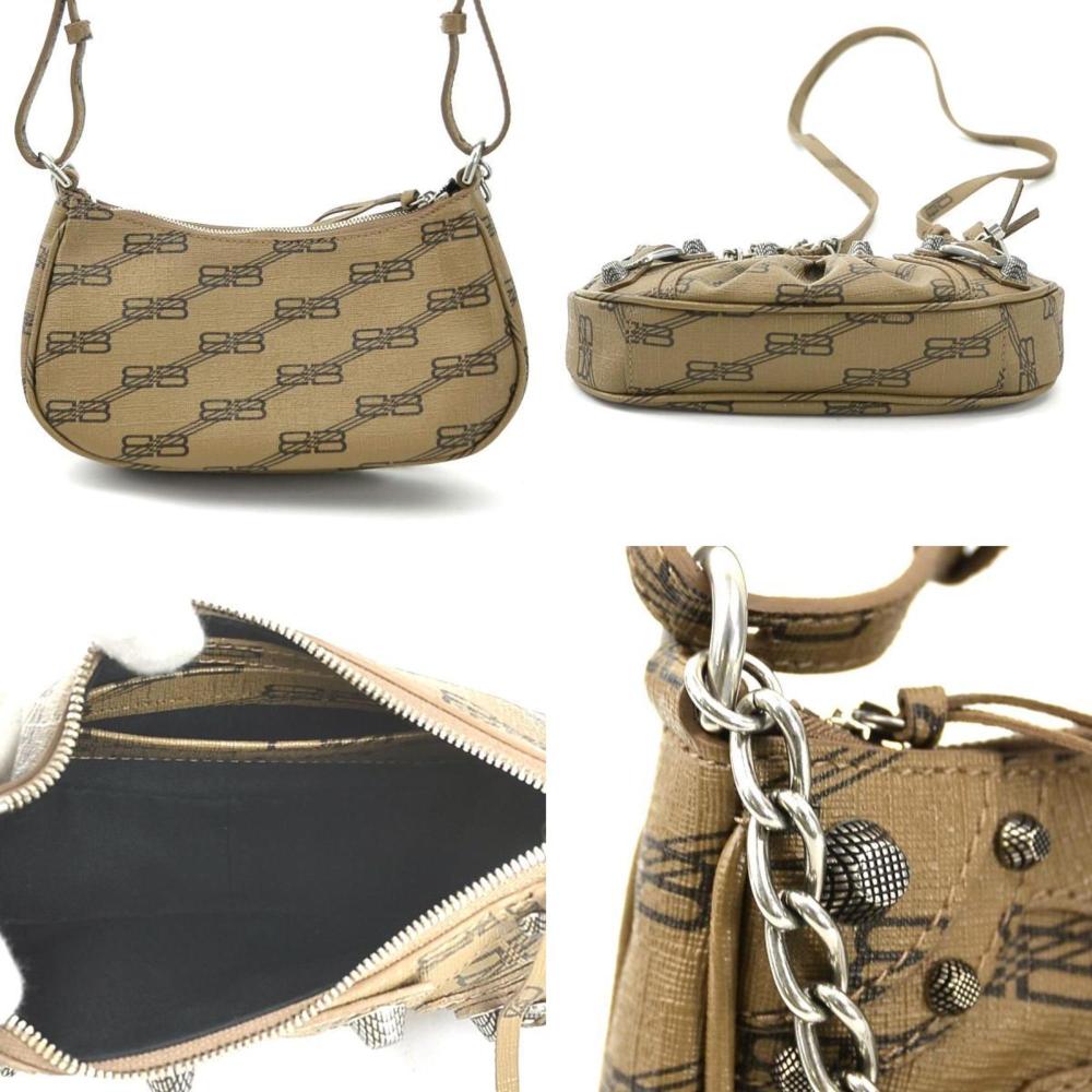 Brown Fabric Balenciaga Shoulder Bag