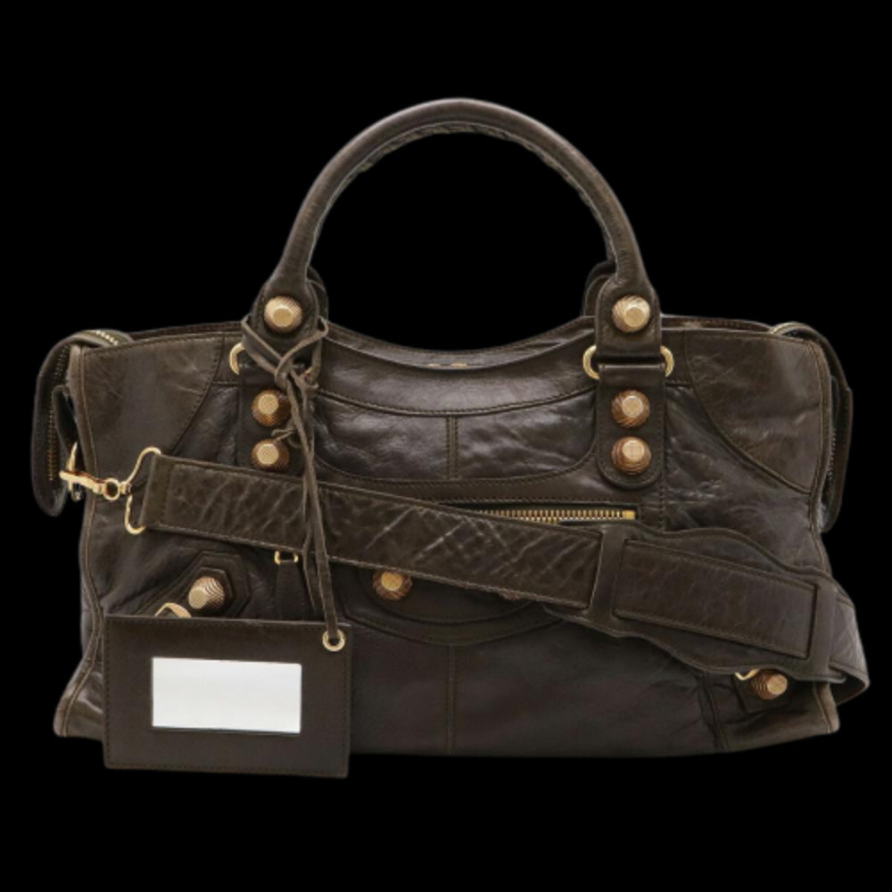 Brown Leather Balenciaga Part Time