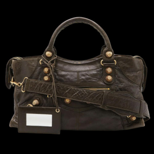 Brown Leather Balenciaga Part Time